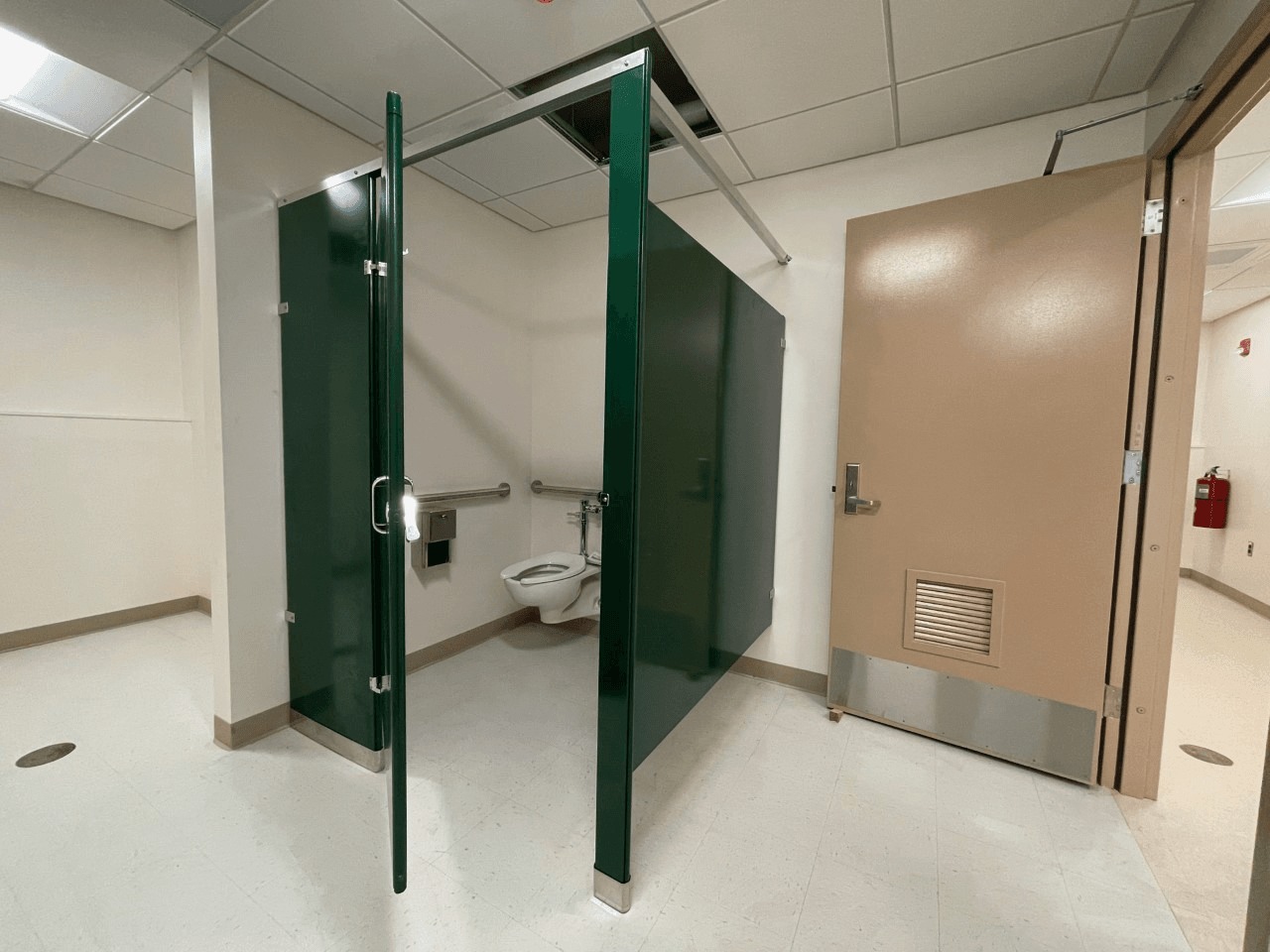 Bathroom Partitions at Maintenance Garage